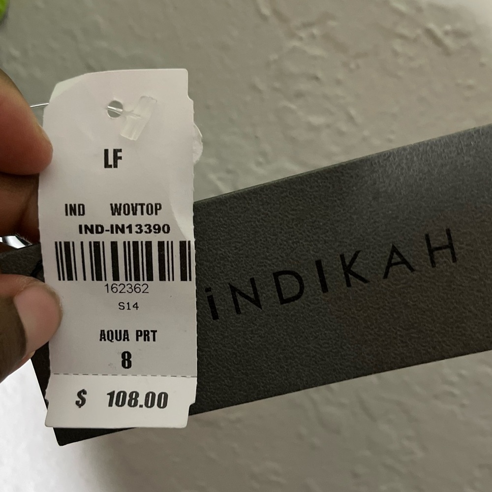 LF Indikah Bralette Crop Top Blue Green Size 8 Medium - Picture 10 of 10
